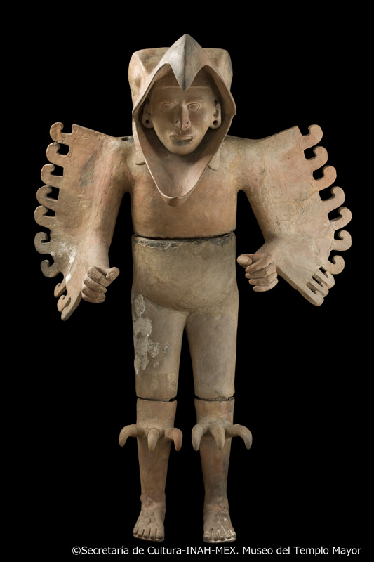 鷲の戦士像 アステカ文明、1469～86年 テンプロ・マヨール、鷲の家出土 テンプロ・マヨール博物館