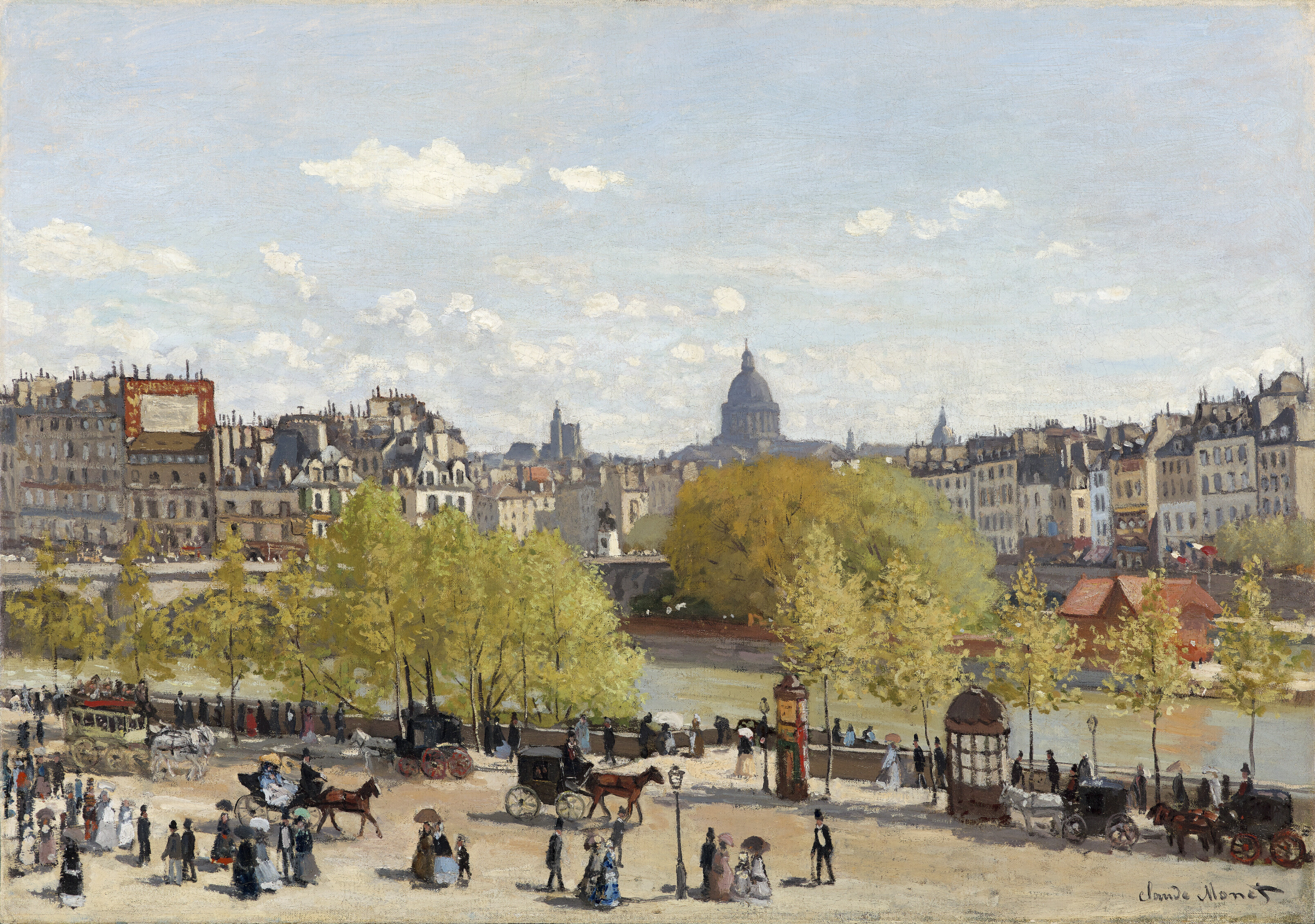 《ルーヴル河岸》1867年頃 油彩、カンヴァス 65.1×92.6cm デン・ハーグ美術館