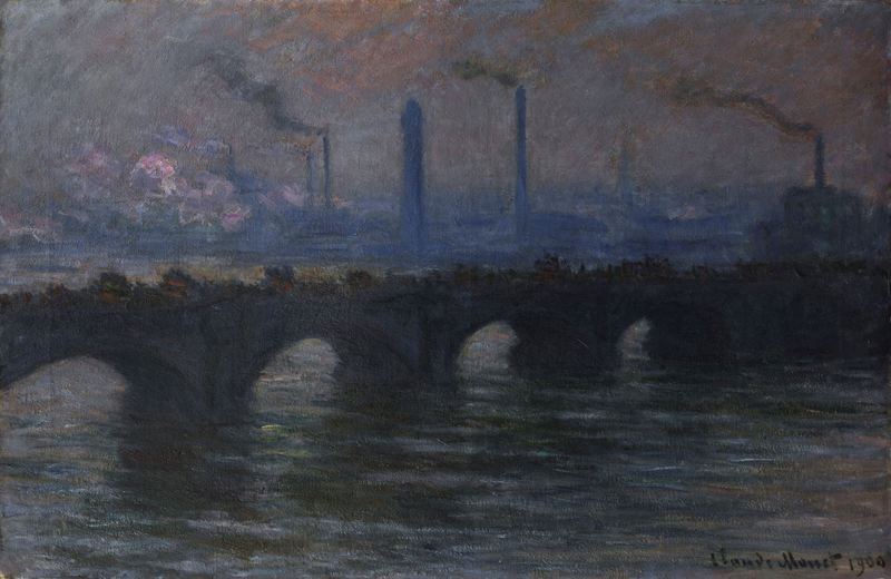 《ウォータールー橋、曇り》1900年 油彩、カンヴァス65.0×100.0cm ヒュー・レイン・ギャラリー